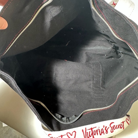 Victoria's Secret Black Tote with Red Accents - Picture 4 of 4